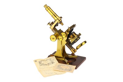 Lot 233 - A Ross No.1 Monocular Compound Brass Microscope