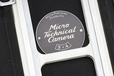 Lot 484 - A MPP Micro Precision Products Micro Technical Mk. VII 5x4" Large Format Camera