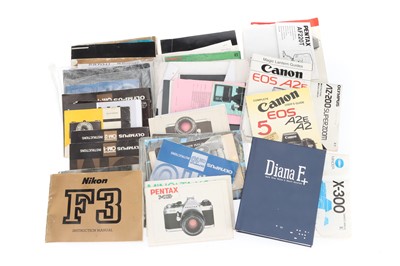 Lot 739 - A Selection of Camera Instruction Brochures