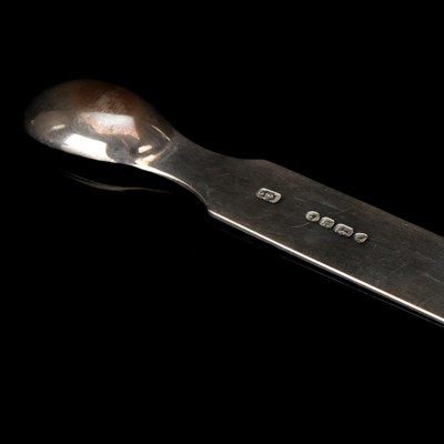 Lot 6 - A Silver Medicine Spoon with Tongue Depressor