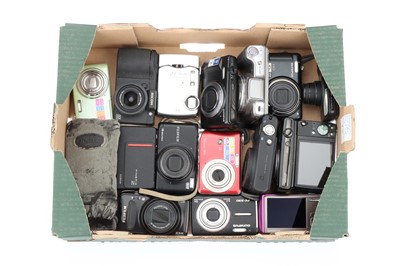 Lot 514 - Seventeen Mixed Digital Compact Cameras