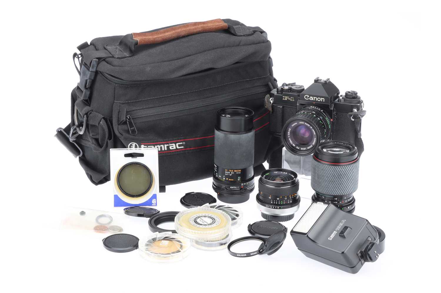 Lot 433 - A Good Canon F-1 35mm SLR Camera Outfit