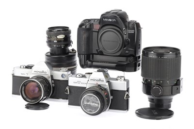 Lot 407 - A Selection of 35mm Minolta Cameras & Lenses