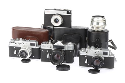 Lot 408 - A Quartet of Soviet Era 35mm Cameras