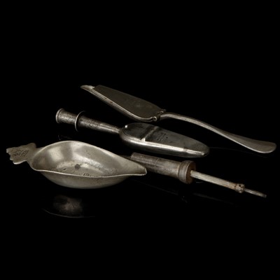 Lot 60 - Four Pewter Medical Items