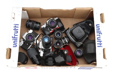 Lot 392 - A Selection of Various Praktica Cameras