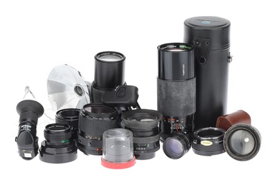 Lot 612 - A Mixed Selection of Photographic Lenses & Accessories