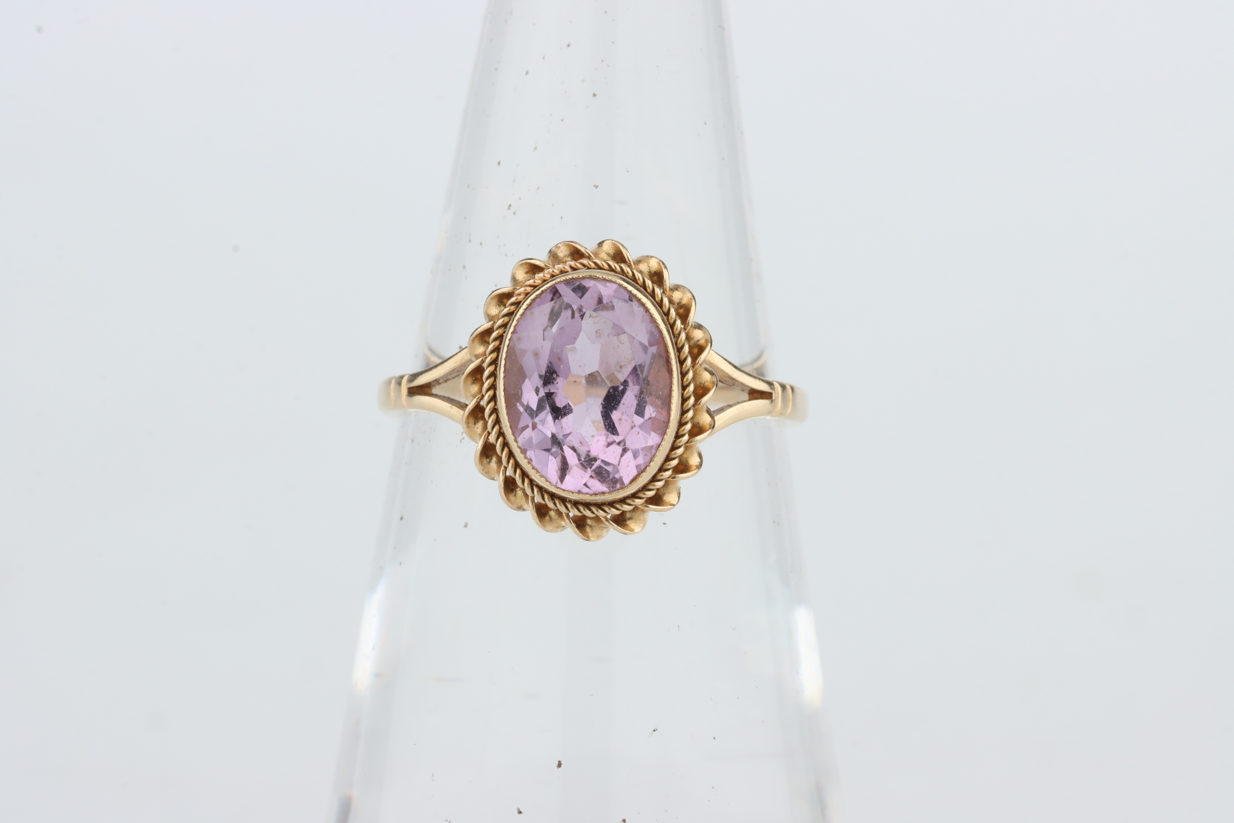 Sterling Silver Heart-Shaped Amethyst Ring - Genuine Purple Gemstone Solitaire Ring For Women - View #9