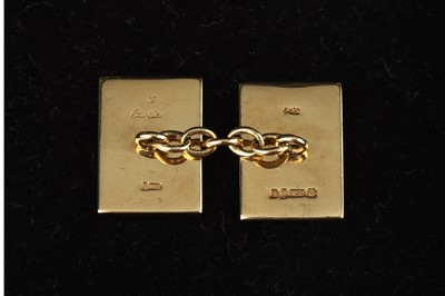 Lot 3 - A Pair of Cartier 18 ct Gold Gentleman's Chain Link Cufflinks