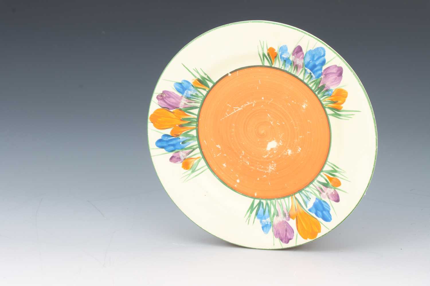 Lot 155 - Clarice Cliff Bizarre CRocus Pattern Sideplate