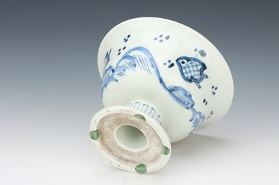 Lot 156 - A Chinese Porcelain Thickly Potted Stem Cup