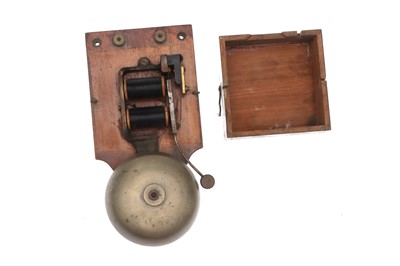 Lot 910 - A French Walnut Cased Wall Mounted Telephone Box