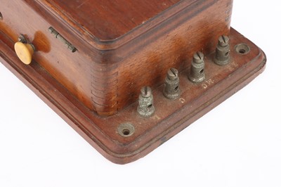 Lot 910 - A French Walnut Cased Wall Mounted Telephone Box