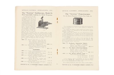 Lot 355 - Newton & Co, Catalogue of Magic Lanterns & Slides