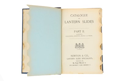 Lot 355 - Newton & Co, Catalogue of Magic Lanterns & Slides