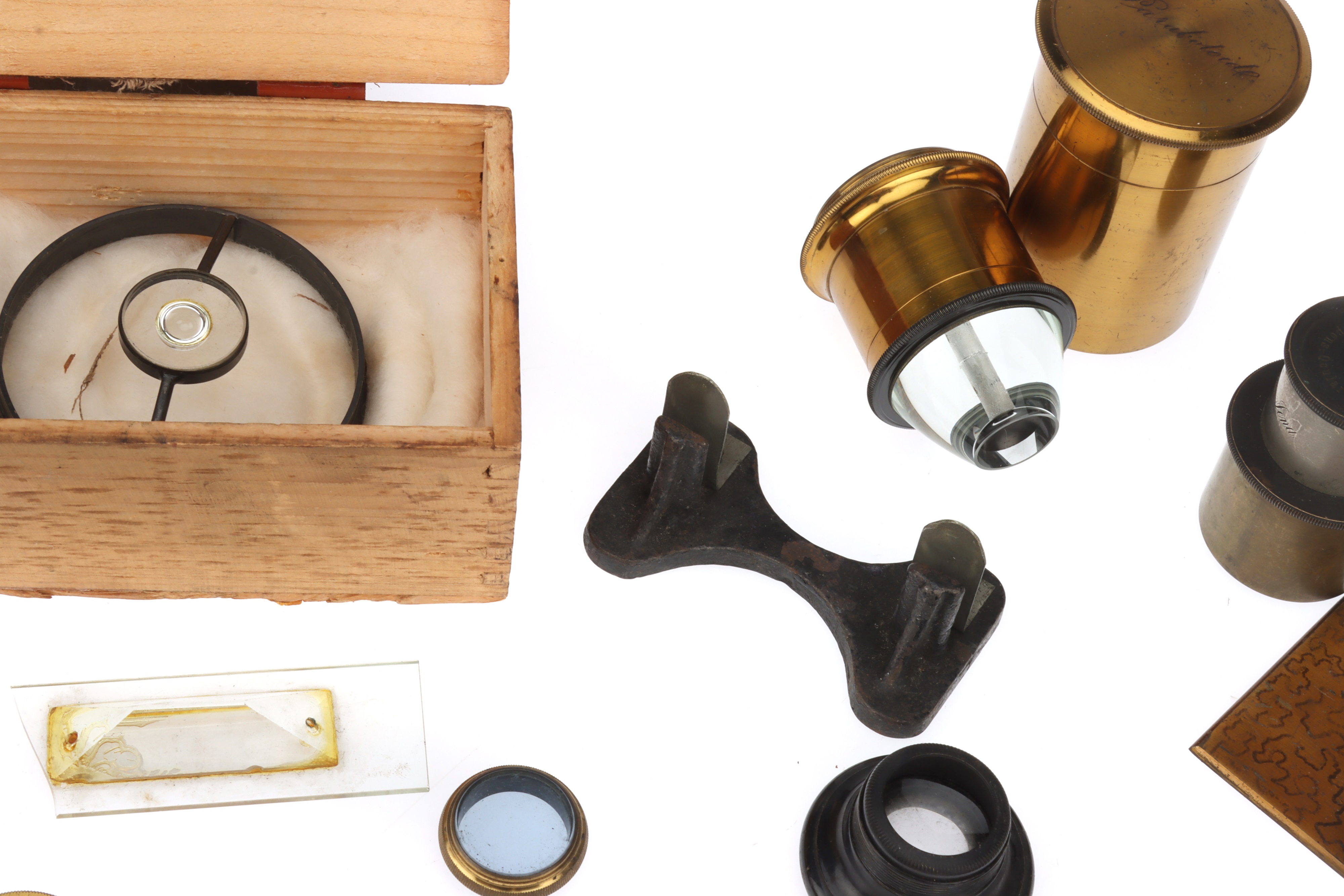 Lot 714 - A Good Collection of Microscope Accessories,
