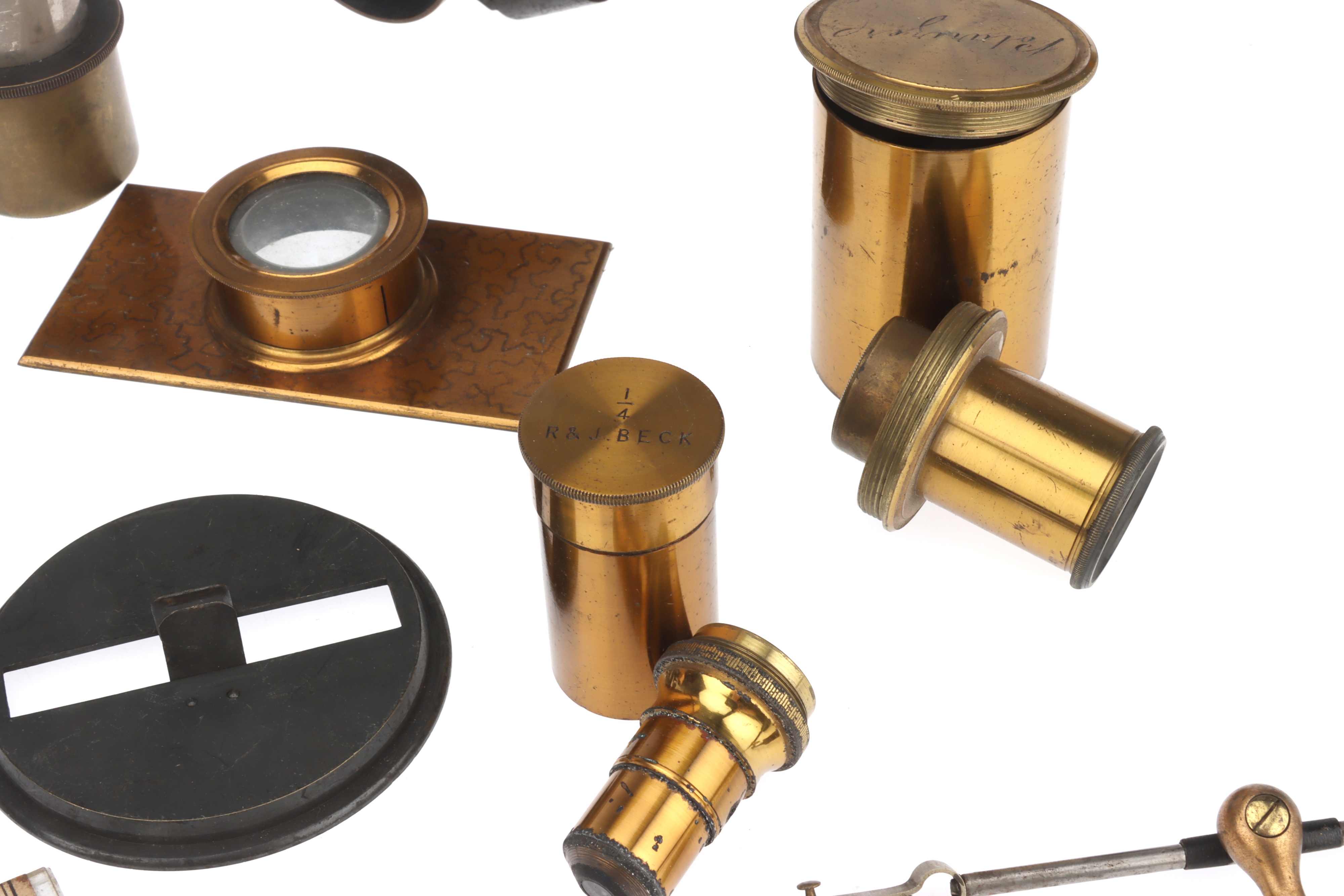Lot 714 - A Good Collection of Microscope Accessories,