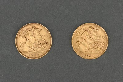 Lot 50 - Two Edward VII Gold Half Sovereign Coins