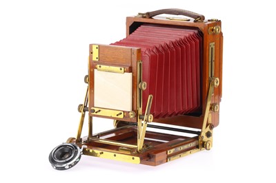 Lot 399 - A Gandolfi 4x5" Mahogany & Brass Field Camera Body