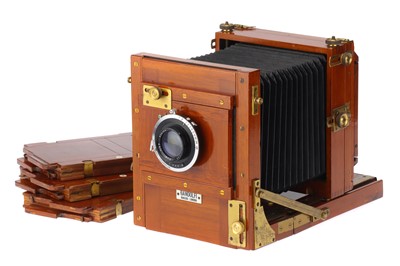 Lot 273 - A Gandolfi 5x4" Mahogany & Brass Tailboard Camera