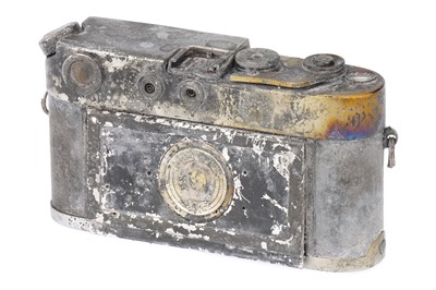Lot 32 - A Fire Damaged Leica M4 Rangefinder Body