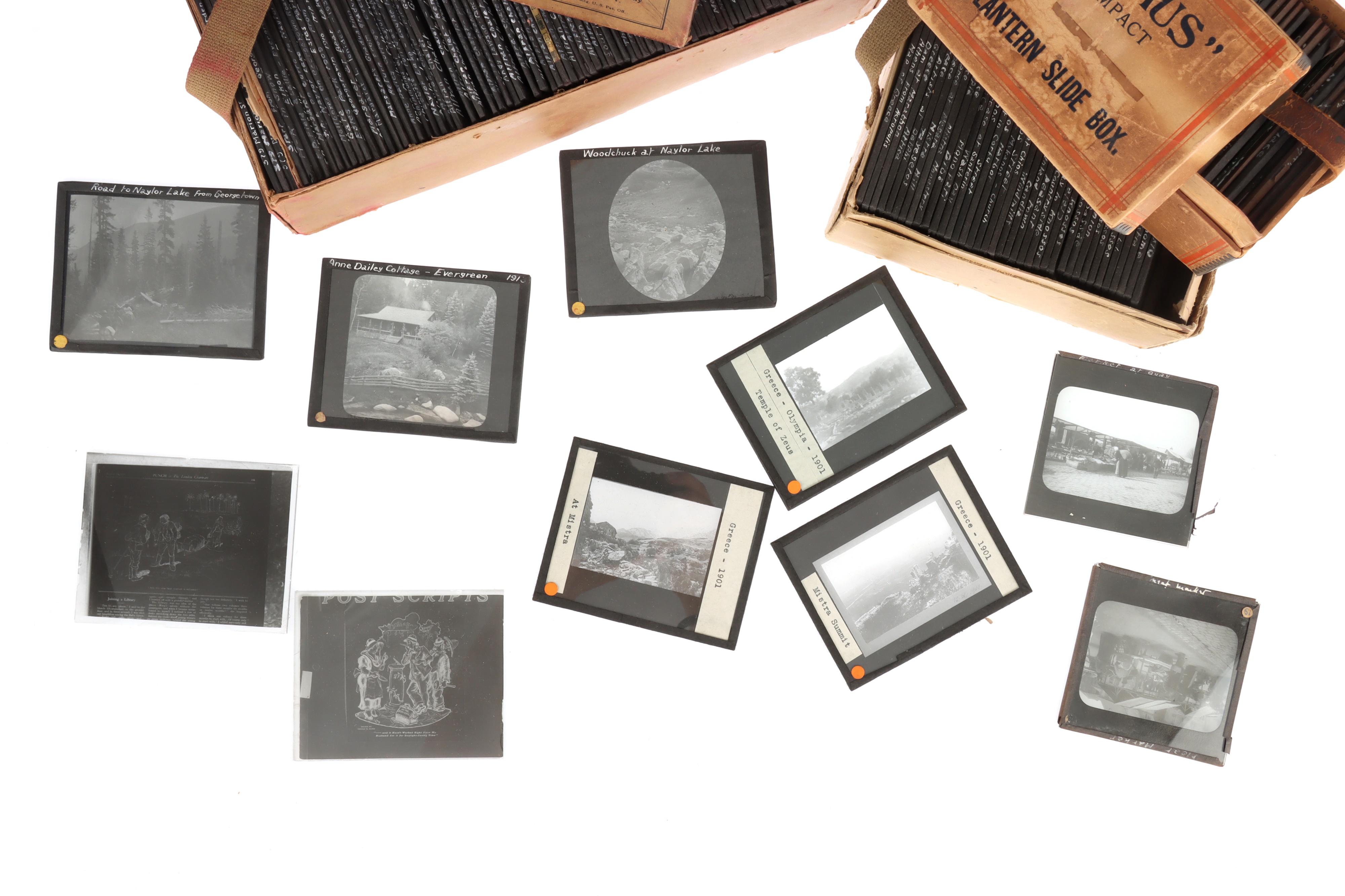 Lot 630 Vintage Glass Lantern Slides,