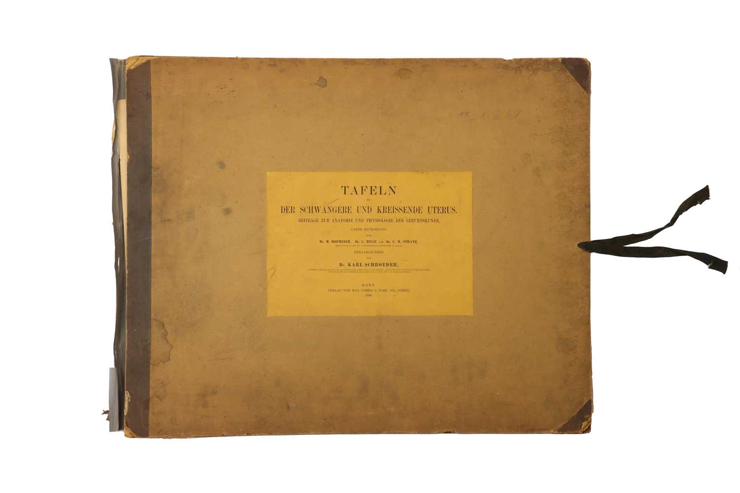Lot 321 - Medicine - Schroeder, Karl Ludwig Ernst, 1886