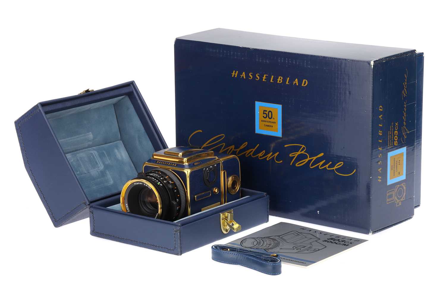 Lot 196 - A Hasselblad 503CX Golden Blue 50th Anniversary Medium Fomat Camera
