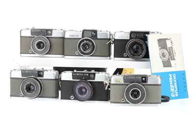 Lot 289 - A Selection of Six Olympus Pen Half Frame 33mm Cameras