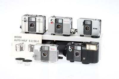 Lot 283 - Five Ricoh Auto Half 35mm Half Frame Cameras