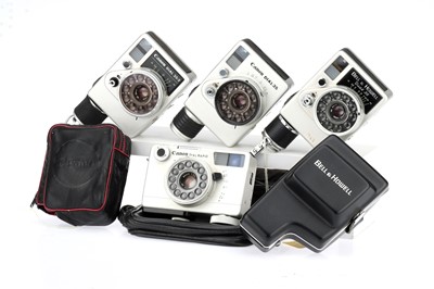 Lot 292 - Four Canon Dial 35 Style Half Frame 35mm Compact Cameras