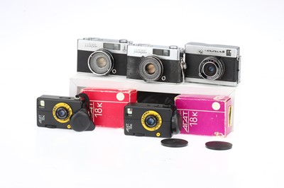 Lot 294 - A Selection of Soviet Era Half Frame 35mm Cameras