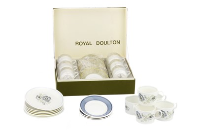 Lot 832 - A Boxed Royal Doulton Sonnet Pattern Coffee Set