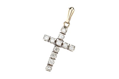 Lot 18 - 18 ct White Gold and Diamond Cross Pendant