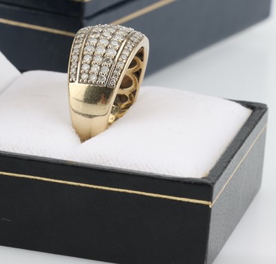 Lot 25 - A 9 ct Gold Pavé Set Diamond Dress Ring