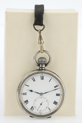 Lot 28 - A WWI Period Gentleman's Silver Fob Watch