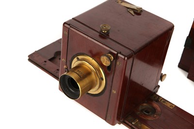 Lot 1311 - A C. T. Crouchton 2¾x3¼" Stereo Sliding Wet Plate Mahogany Camera