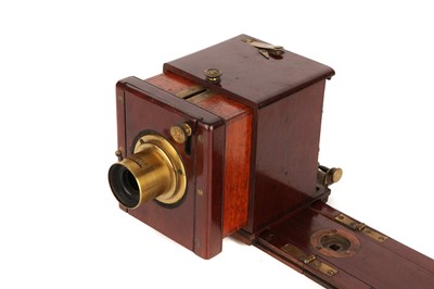 Lot 1311 - A C. T. Crouchton 2¾x3¼" Stereo Sliding Wet Plate Mahogany Camera