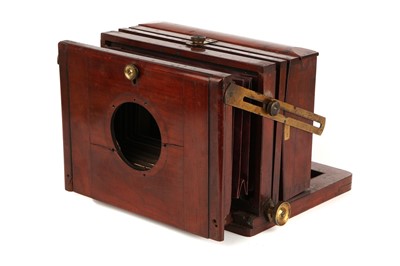 Lot 1314 - A Ross Stereo Wet Plate 5x8" Mahogany Camera