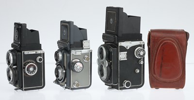 Lot 342 - Three Japanese TLR Cameras