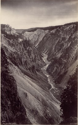 Lot 95 - WILLIAM H JACKSON (1843-1942) Photographs of Yellowstone Canyon and River
