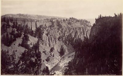 Lot 95 - WILLIAM H JACKSON (1843-1942) Photographs of Yellowstone Canyon and River