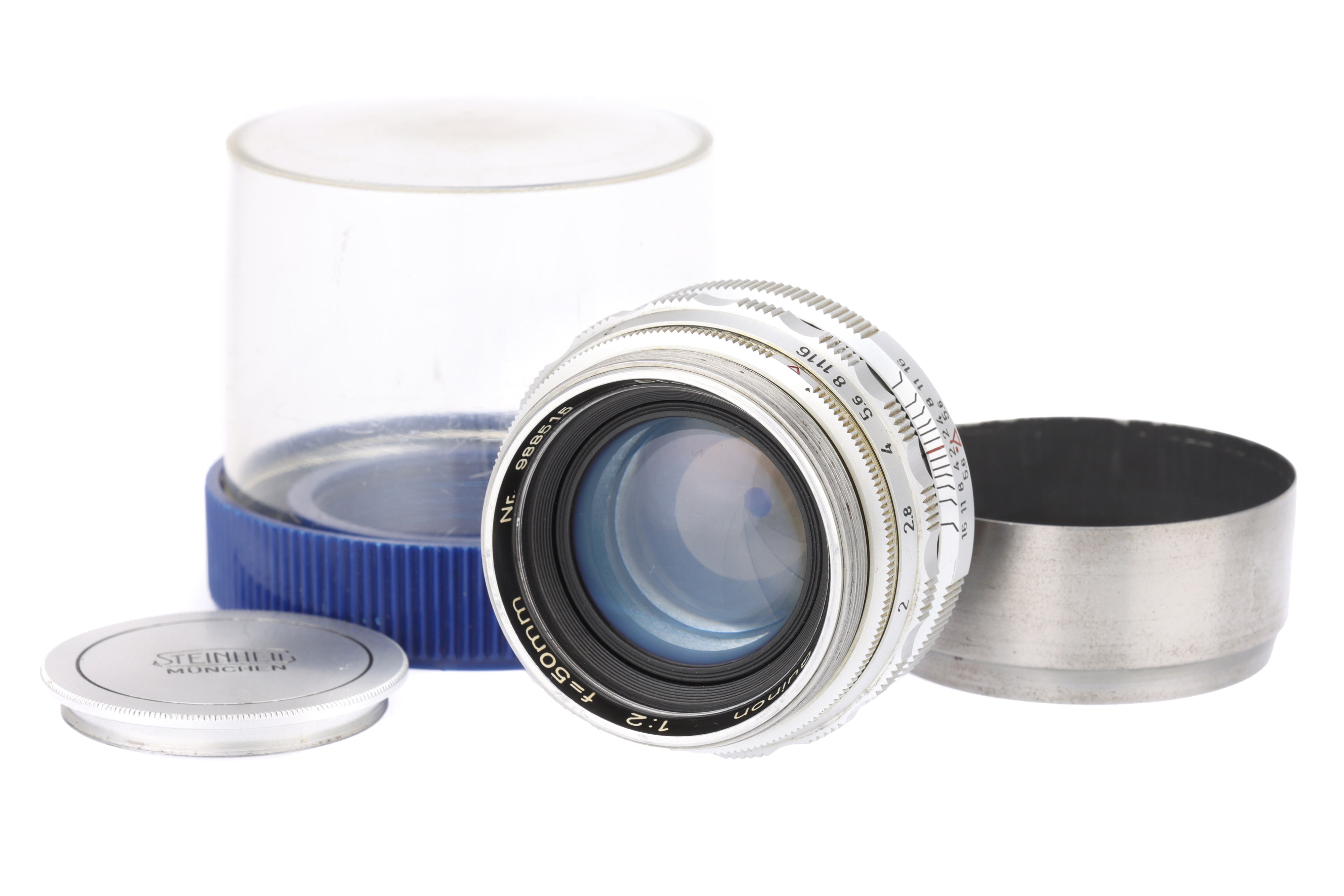 Lot 122 - A Steinheil Munchen Quinon f/2 50mm Lens,