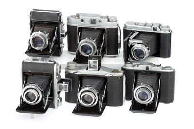 Lot 454 - Six Folding Roll Film Cameras