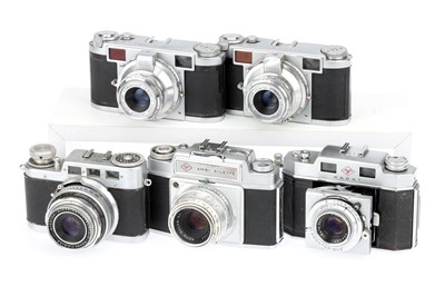 Lot 224 - Five 35mm Rangefinder and Viewfinder Cameras