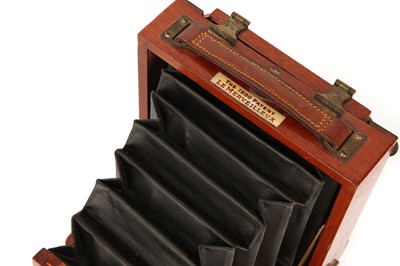 Lot 1329 - A J. Lancaster & Son 'The 1900 Patent le Merveilleux' Quarter Plate Mahogany Camera