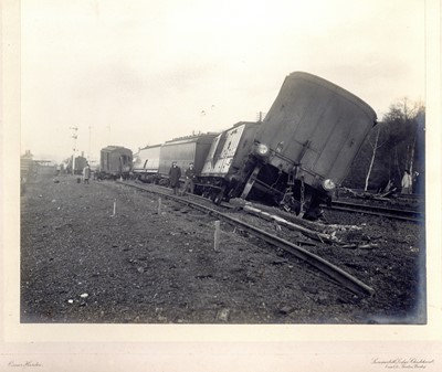 Lot 120 - OSCAR HARDEE (1876-1937), 1902 Chislehurst Train Crash Photographs