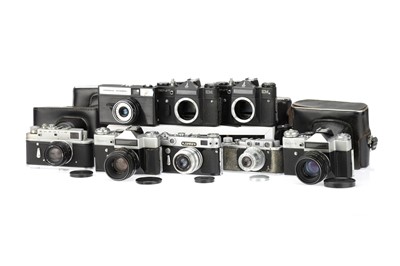 Lot 223 - A Selection of Russian 35mm Cameras