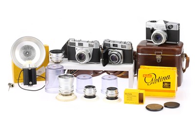 Lot 193 - Kodak Retina 35mm Cameras and Lenses
