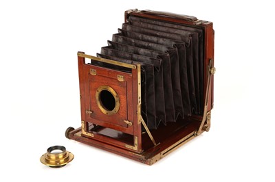 Lot 1337 - A James Clarke 'Bon Accord' Half Plate Mahogany Field Camera.